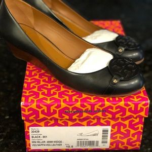 Tory Burch Mini Miller Classic Leather Wedge